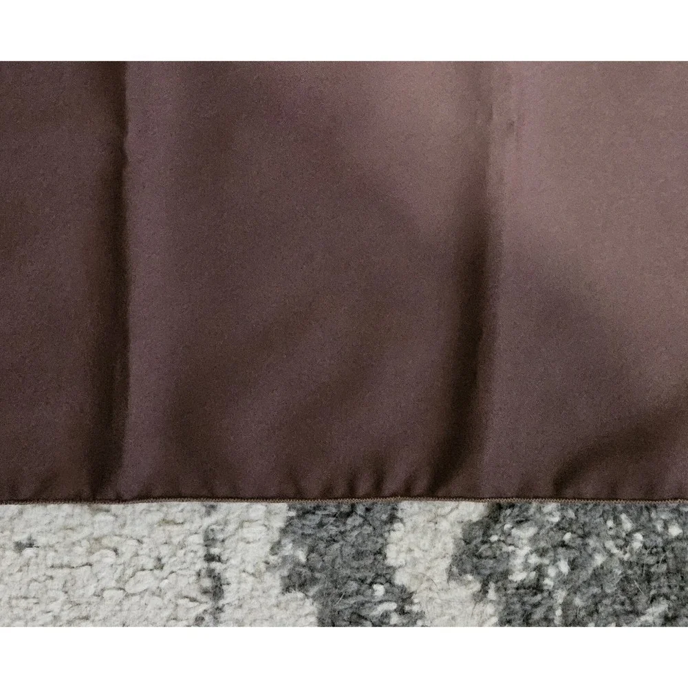 Vintage 1960s Chocolate Brown Polyester Square Scarf